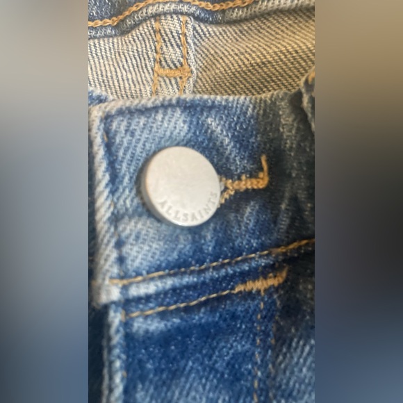 All Saints skinny Grace zip Jeans 24 - Picture 3 of 8